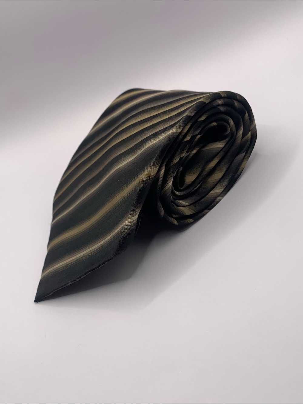 Dockers Black Tie with Gold and Tan Stripes 0110 business or interview